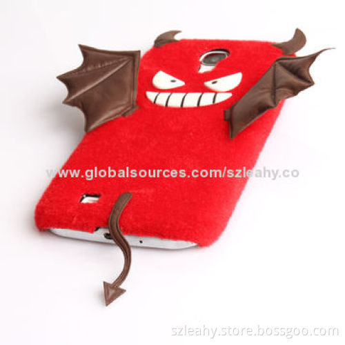 Bat appearance cloth is sticked on the PC case for Samsung S4/I9500
